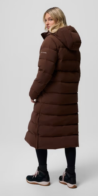 Columbia  Amaze Puff™ Long Hooded Down Puffer Jacket Tobacco Brown (Women's) - Image 7