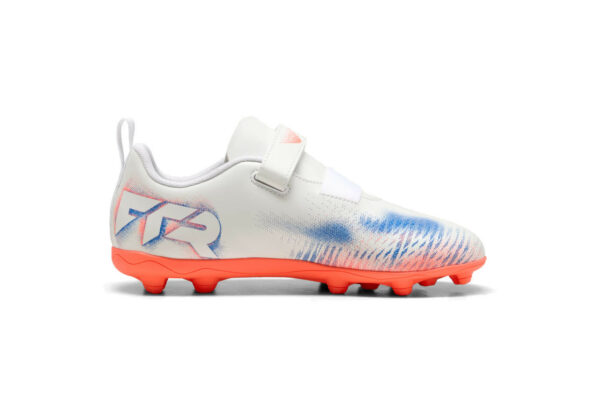 Puma Future Play 8 FG Velcro Football Boots White Red (Kids)