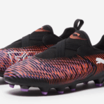 Puma Future 8 Match Laceless FG/AG Football Boot Black Purple Orange (Kids) - Image 2