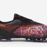 Puma Future 8 Match Laceless FG/AG Football Boot Black Purple Orange (Kids) - Image 4