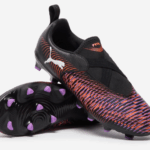 Puma Future 8 Match Laceless FG/AG Football Boot Black Purple Orange (Kids) - Image 5