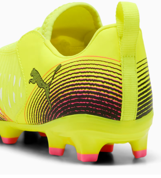 Puma Future 8 Match Laceless FG/AG Football Boot Yellow Black  (Kids) - Image 3