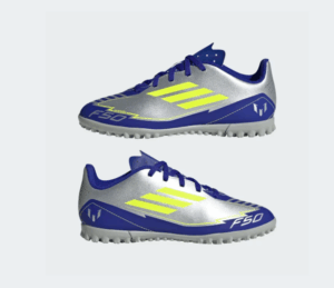 adidas F50 Club Messi Football Turf Shoe Blue Silver (Kids)