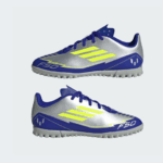 adidas F50 Club Messi Football Turf Shoe Blue Silver (Kids) - Image 3
