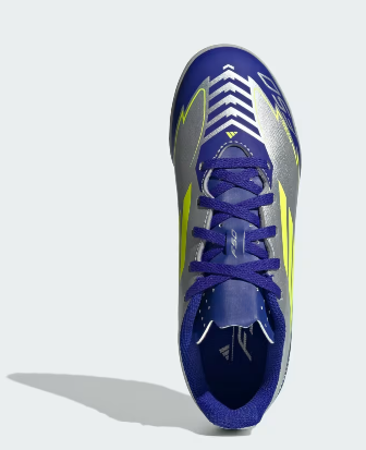 adidas F50 Club Messi Football Turf Shoe Blue Silver (Kids) - Image 5