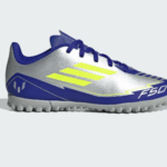 adidas F50 Club Messi Football Turf Shoe Blue Silver (Kids) - Image 6