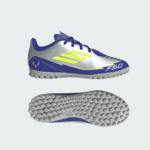 adidas F50 Club Messi Football Turf Shoe Blue Silver (Kids) - Image 7
