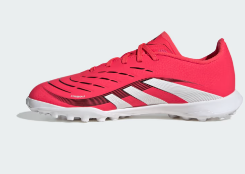 adidas Predator Club Turf Shoe Boot Lucid Red / Cloud White / Core Black (Kids) - Image 2