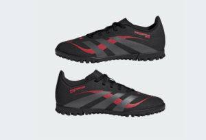 adidas Predator Club Turf Shoe Boot   Black / Red / Grey (Kids)