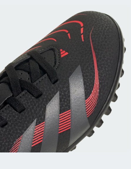 adidas Predator Club Turf Shoe Boot   Black / Red / Grey (Kids) - Image 2