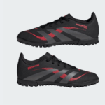 adidas Predator Club Turf Shoe Boot   Black / Red / Grey (Kids) - Image 3