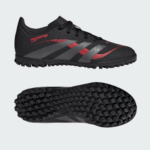 adidas Predator Club Turf Shoe Boot   Black / Red / Grey (Kids) - Image 5