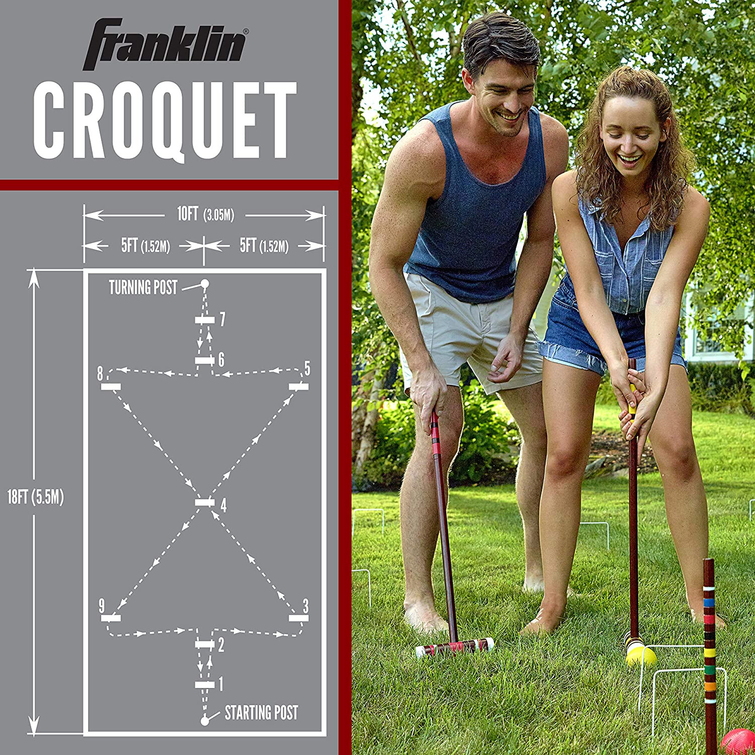 Franklin Sports Starter Croquet Set - Image 2