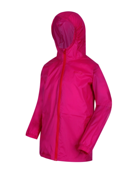 Regatta  Pack It  II Waterproof Packaway  Jacket  Pink (Kids) - Image 2
