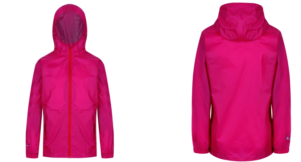 Regatta  Pack It  II Waterproof Packaway  Jacket  Pink (Kids) - Image 3