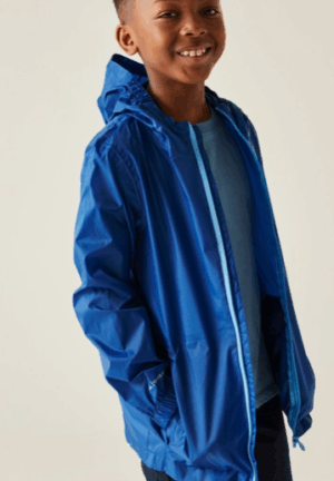 Regatta  Pack It  II Waterproof Packaway  Jacket Blue (Kids)