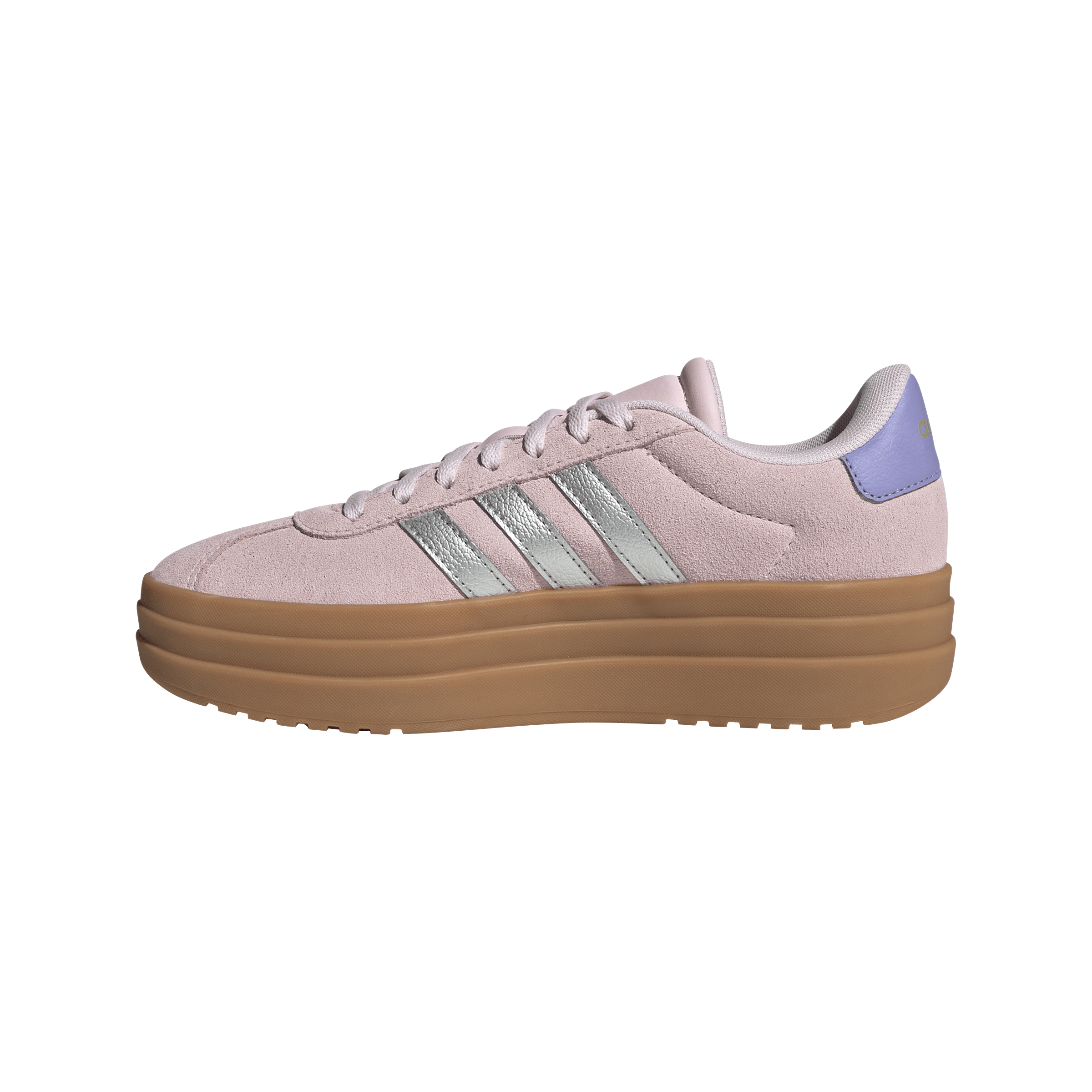 adidas VL Court Bold Shoe Clear Pink / Silver Metallic / Gold Metallic (Kid's) - Image 2