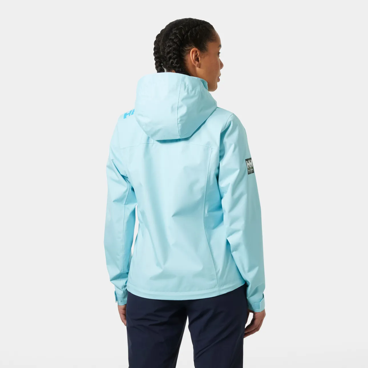 Helly Hansen Crew Hooded Sailing Jacket 2.0 (Light Cyan) (Women's) - Image 7