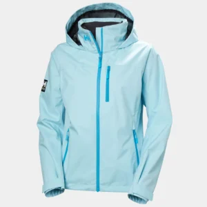 Helly Hansen Crew Hooded Sailing Jacket 2.0 (Light Cyan) (Women's)