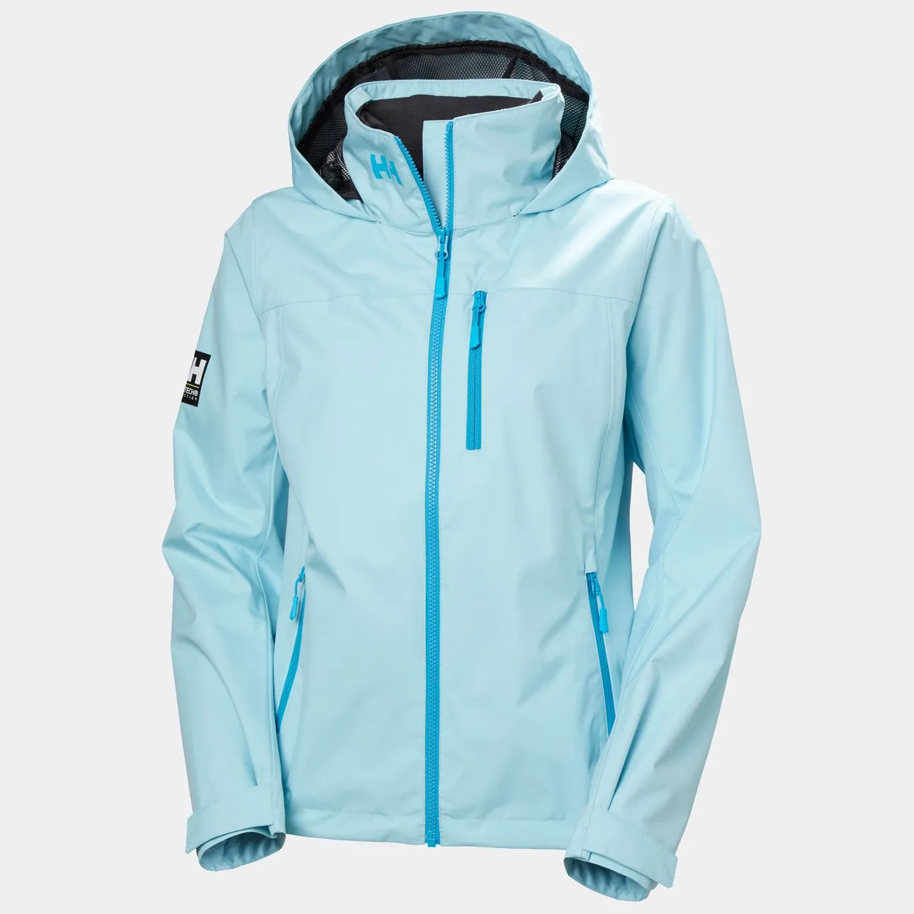 Helly Hansen Crew Hooded Sailing Jacket 2.0 (Light Cyan) (Women's)