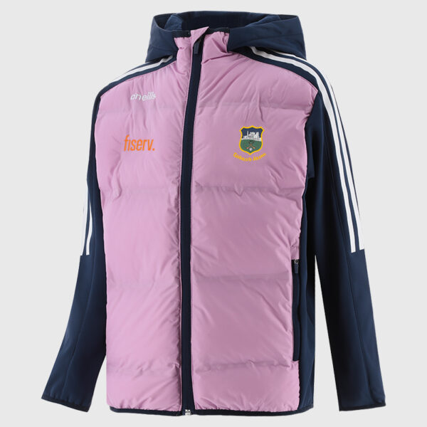 O’Neills Tipperary GAA Hydra Lightweight Hooded Padded Jacket Marine / Pink (Adults / Kids)