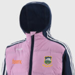 O’Neills Tipperary GAA Hydra Lightweight Hooded Padded Jacket Marine / Pink (Adults / Kids) - Image 4