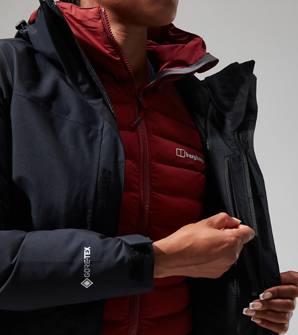 Berghaus Hillwalker InterActive Shell Water Proof Gortex Jacket | Black (Womens)  - Image 2