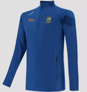 O'Neills Tipperary GAA Tour Brushed Half Zip Top Royal Blue (Adults / Kids)