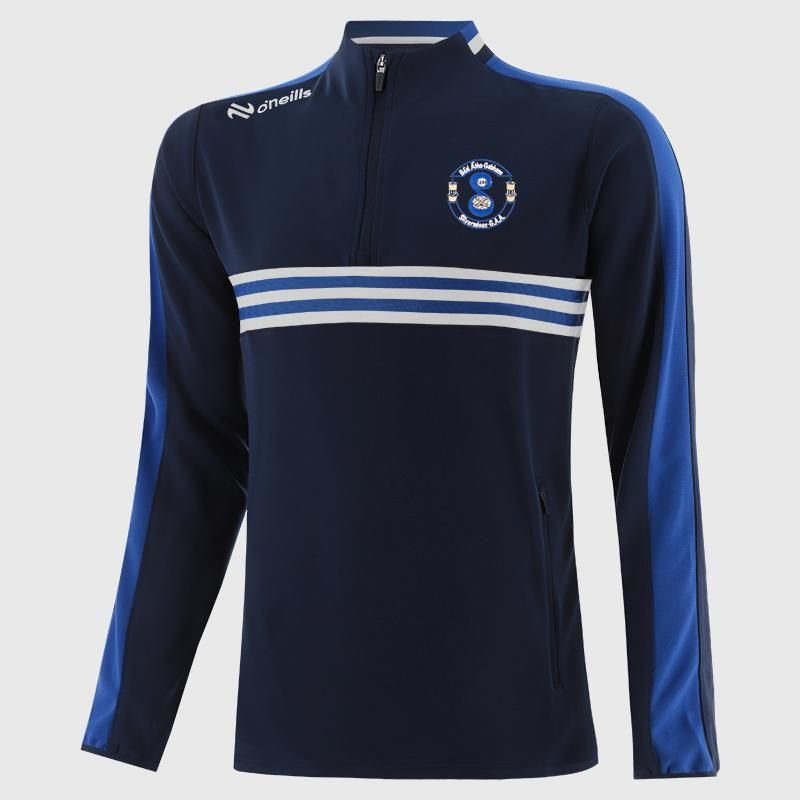 O’Neills Silvermines GAA Dromore Half Zip Top Marine/Royal/White  (Kids/Adults)