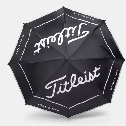 Titleist Tour Double Canopy Golf Umbrella Black/White - Image 2