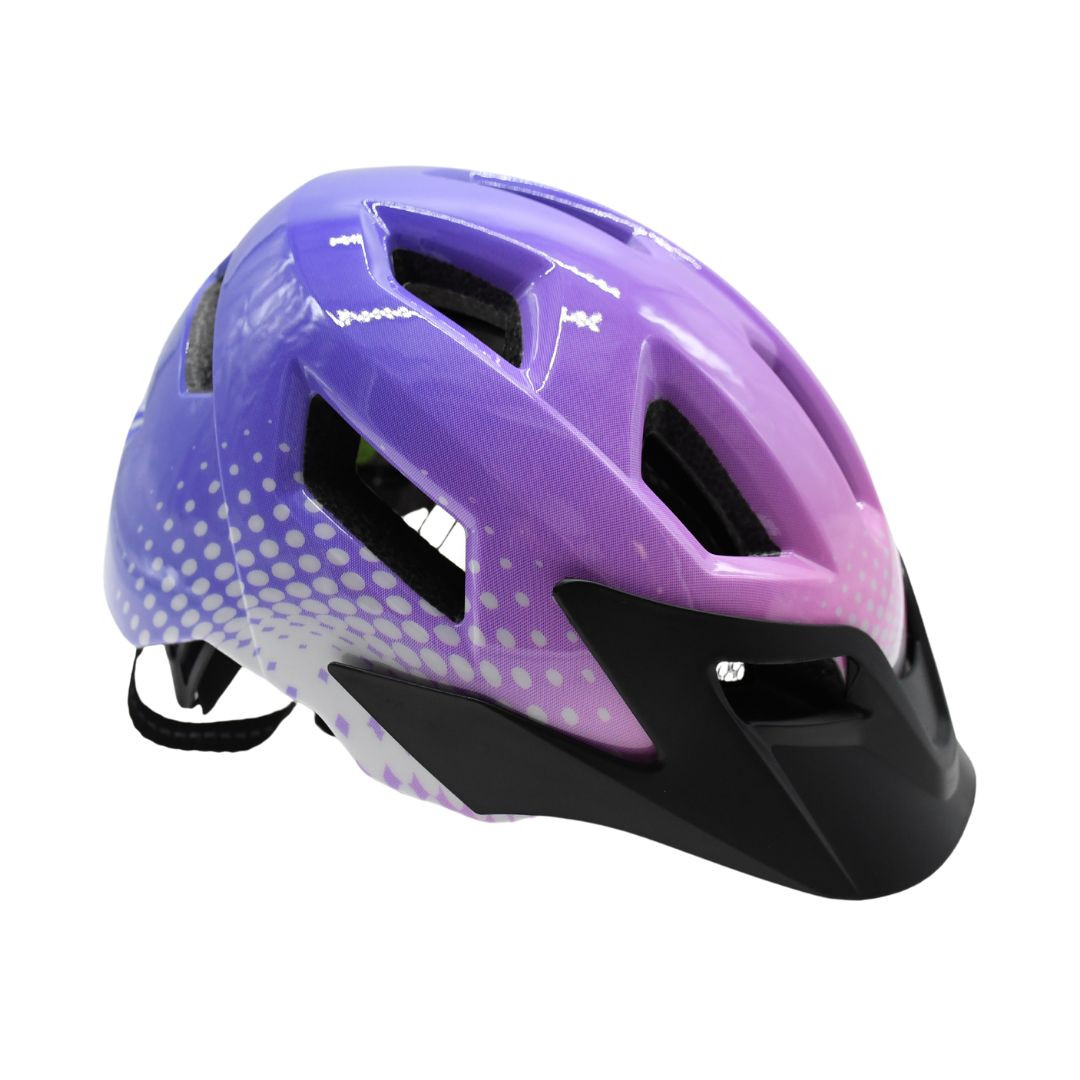 Six Peaks Junior Cycling Helmet Pink Purple (Kids) - Image 4