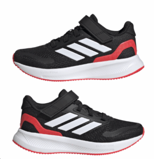 adidas Run Falcon 5 Shoe | Black/White/Red (Kids)