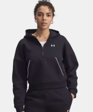 Under Armour UA Rival Fleece Pipe Half Zip Sweatshirt | Black (Women's)