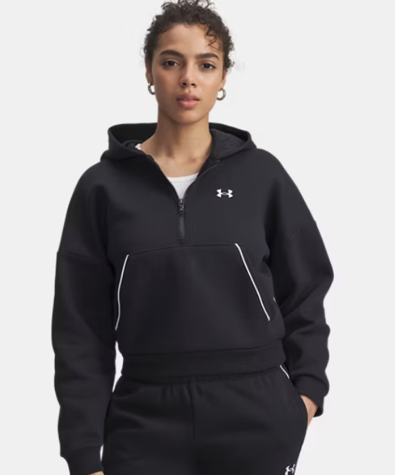 Under Armour UA Rival Fleece Pipe Half Zip Sweatshirt | Black (Women's)