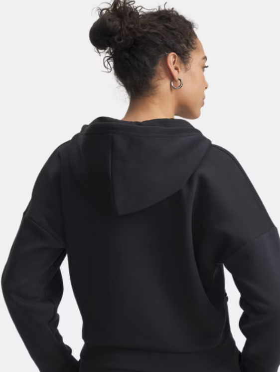 Under Armour UA Rival Fleece Pipe Half Zip Sweatshirt | Black (Women's) - Image 4
