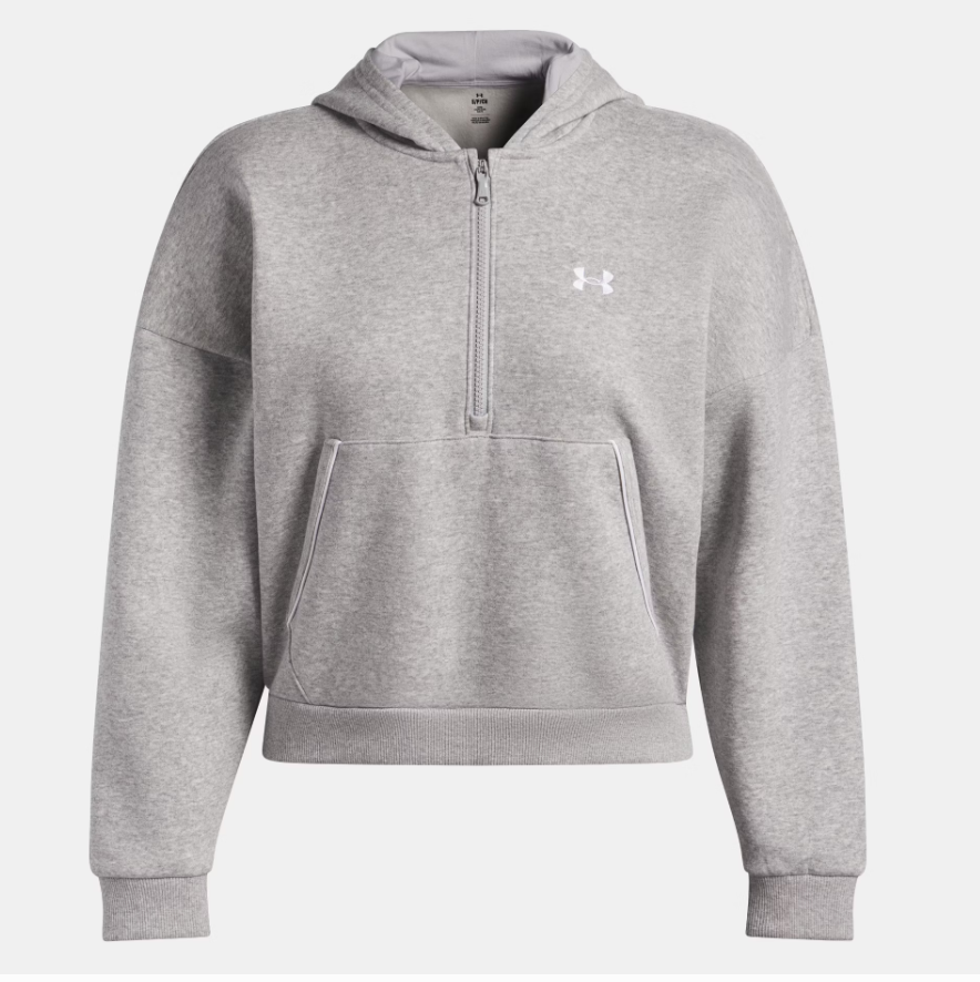 Under Armour UA Rival Fleece Pipe Half Zip Sweatshirt |Light Grey (Women's)