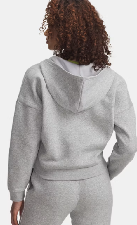 Under Armour UA Rival Fleece Pipe Half Zip Sweatshirt |Light Grey (Women's) - Image 5