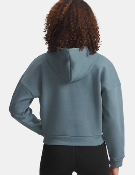Under Armour UA Rival Fleece Pipe Half Zip Sweatshirt |Jasper Blue (Women's) - Image 4