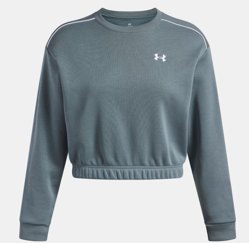 Under Armour UA Rival Fleece Pipe Crew Sweatshirt |Jasper Blue (Women's)