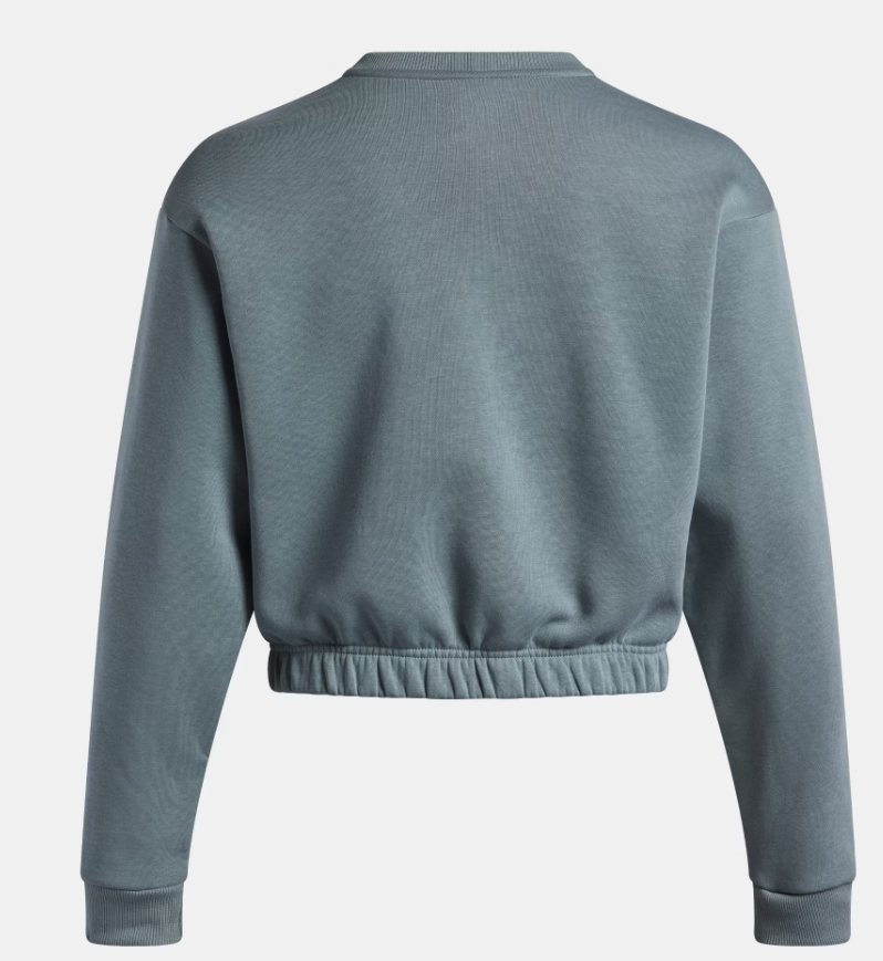 Under Armour UA Rival Fleece Pipe Crew Sweatshirt |Jasper Blue (Women's) - Image 3