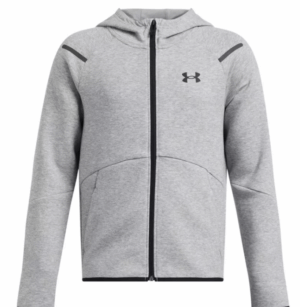Under Armour UA Unstoppable Full Zip Fleece Top Grey (Boys)