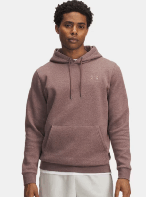Under Armour UA Icon Fleece Hoodie | Light Heather / Maroon Mist (Men's)