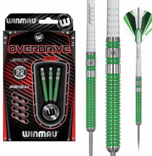 Winmau Overdrive 90% Tungsten Dart Silver/Green