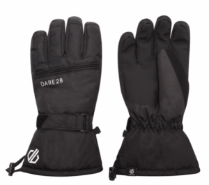 Dare2Be Worthy Waterproof Ski Gloves | Black (Adults)