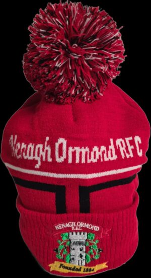 Nenagh Ormond Rugby FC Bobble Hat | Red/Black