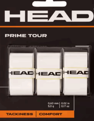 Head Prime Tour Tennis Racket Over grip | White 3 Pack