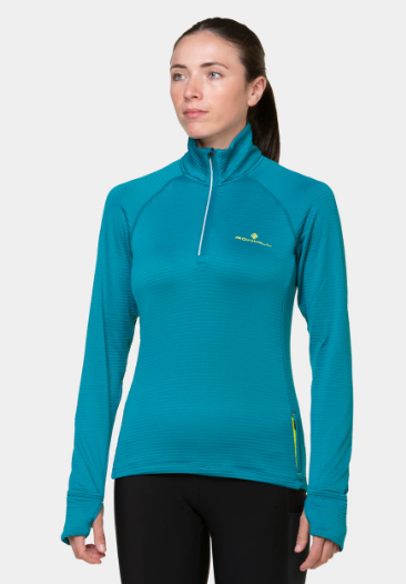 Ronhill Tech Winter Half Zip Top Turquoise (Women's) - Image 2