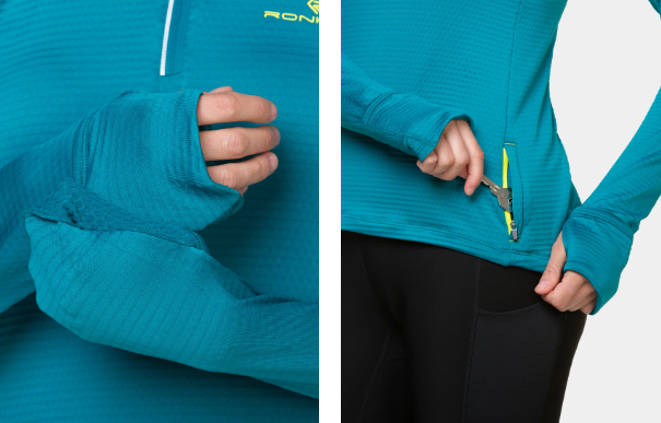 Ronhill Tech Winter Half Zip Top Turquoise (Women's) - Image 4