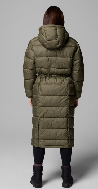Columbia Pike Lake™ III Long Hooded Puffer Jacket | Stone Green (Women's) - Image 7