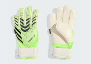 adidas Predator Match Finger Save Goal Keeper Gloves | Lucid Lemon / White / Black (Kids)